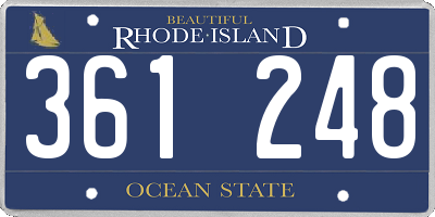 RI license plate 361248