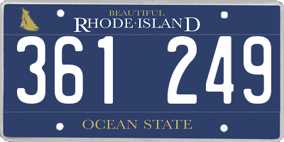RI license plate 361249