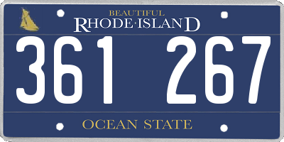 RI license plate 361267