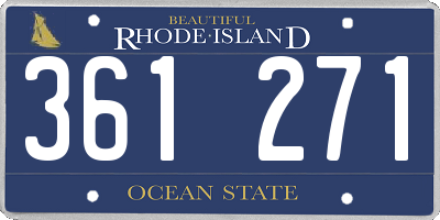 RI license plate 361271