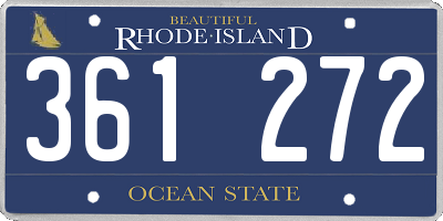 RI license plate 361272