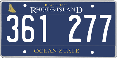 RI license plate 361277
