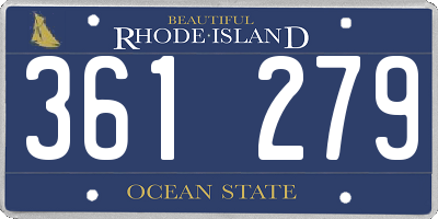 RI license plate 361279