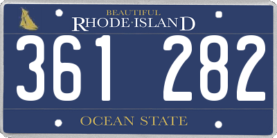 RI license plate 361282
