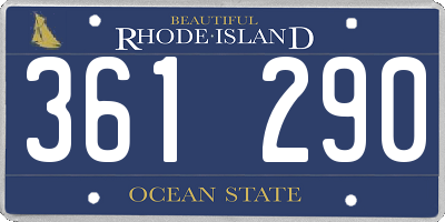 RI license plate 361290