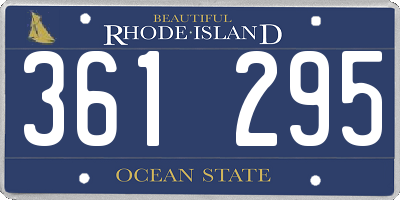 RI license plate 361295