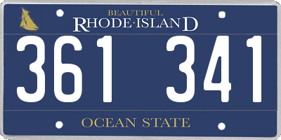 RI license plate 361341