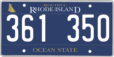 RI license plate 361350