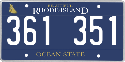 RI license plate 361351