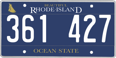RI license plate 361427