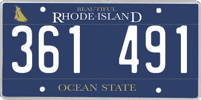 RI license plate 361491