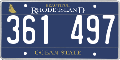 RI license plate 361497