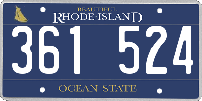 RI license plate 361524