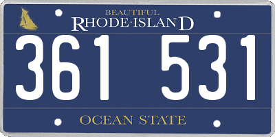 RI license plate 361531