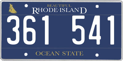 RI license plate 361541