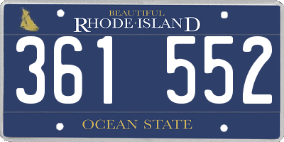 RI license plate 361552