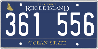 RI license plate 361556