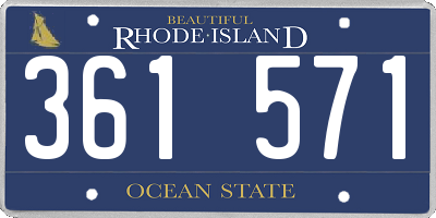 RI license plate 361571