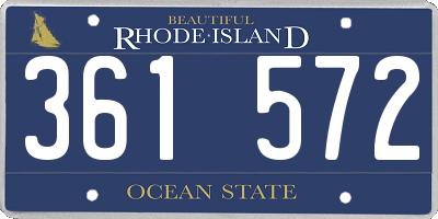 RI license plate 361572