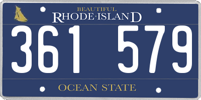 RI license plate 361579