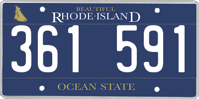 RI license plate 361591