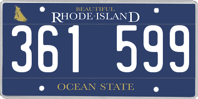 RI license plate 361599