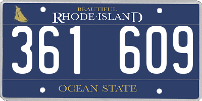 RI license plate 361609