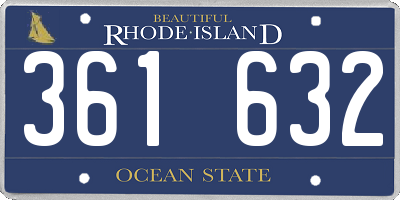 RI license plate 361632