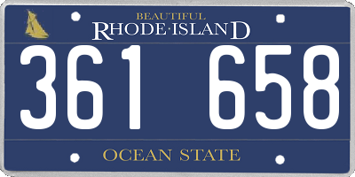RI license plate 361658