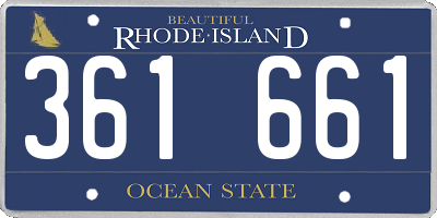RI license plate 361661