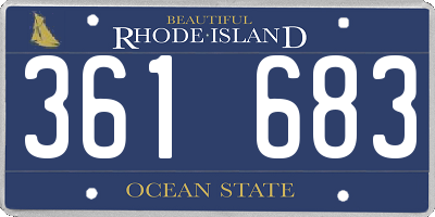 RI license plate 361683