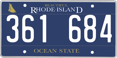 RI license plate 361684
