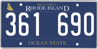RI license plate 361690