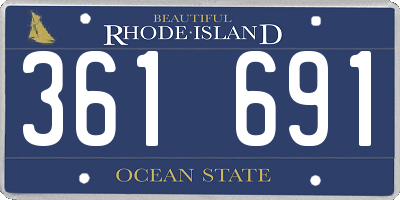 RI license plate 361691