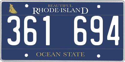 RI license plate 361694
