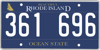 RI license plate 361696
