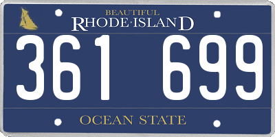 RI license plate 361699