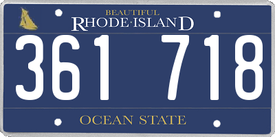 RI license plate 361718