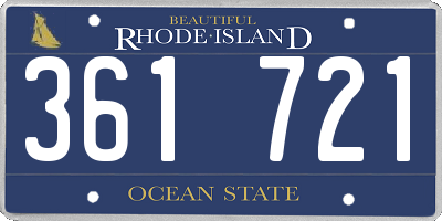 RI license plate 361721