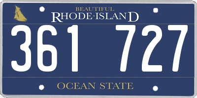 RI license plate 361727