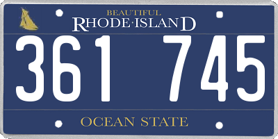 RI license plate 361745