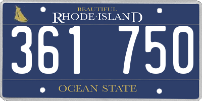 RI license plate 361750