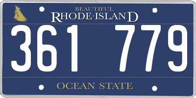 RI license plate 361779