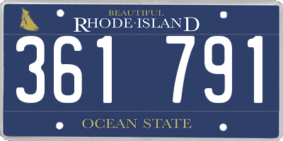 RI license plate 361791