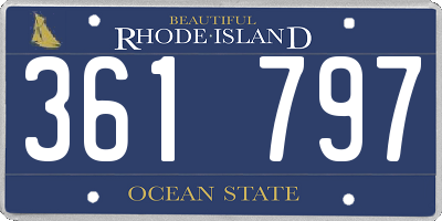 RI license plate 361797