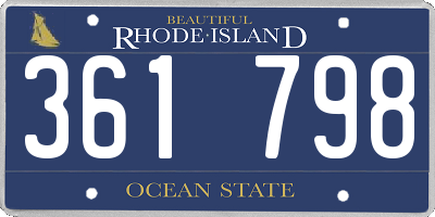 RI license plate 361798