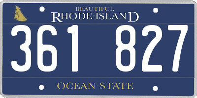 RI license plate 361827