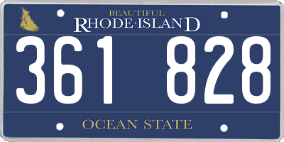 RI license plate 361828