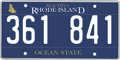 RI license plate 361841