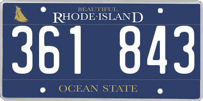 RI license plate 361843